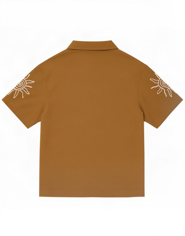 Zara Hombre Camisa Gráfica De Manga Corta Small Beige Floral