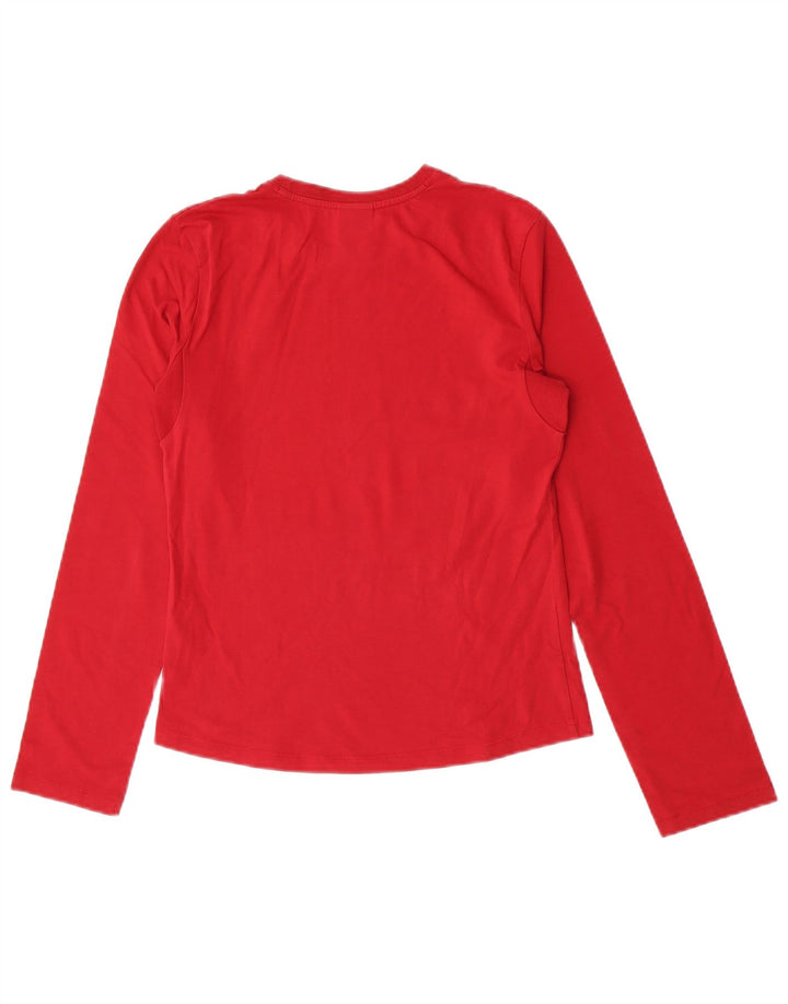 Nike Camiseta de manga larga para mujer UK 10/12 Mediano Rojo Algodón