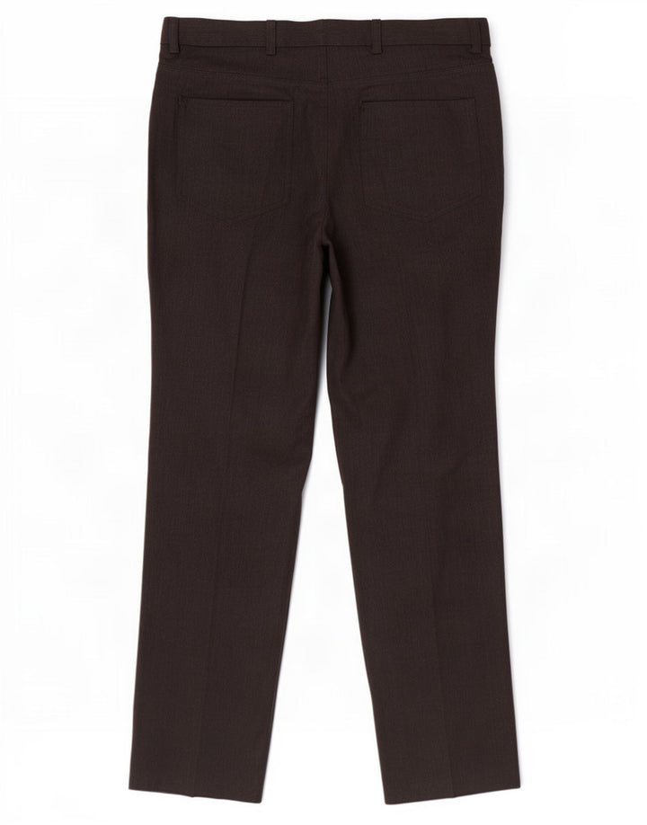 Marks & Spencer Pantalón de traje ajustado para hombre W34 L31 Poliéster negro
