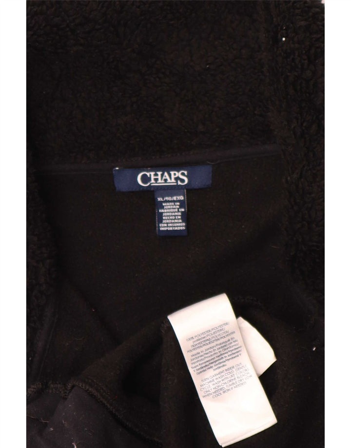 Chaps Chaleco polar para mujer UK 18 XL Poliéster negro