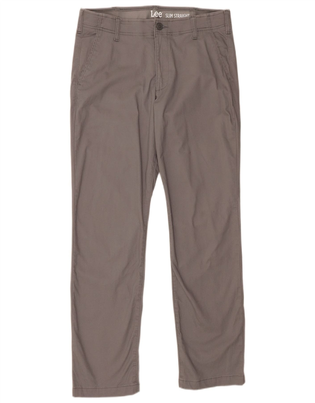 LEE Pantalones cortos rectos y ajustados para hombre W34 L24 Algodón gris