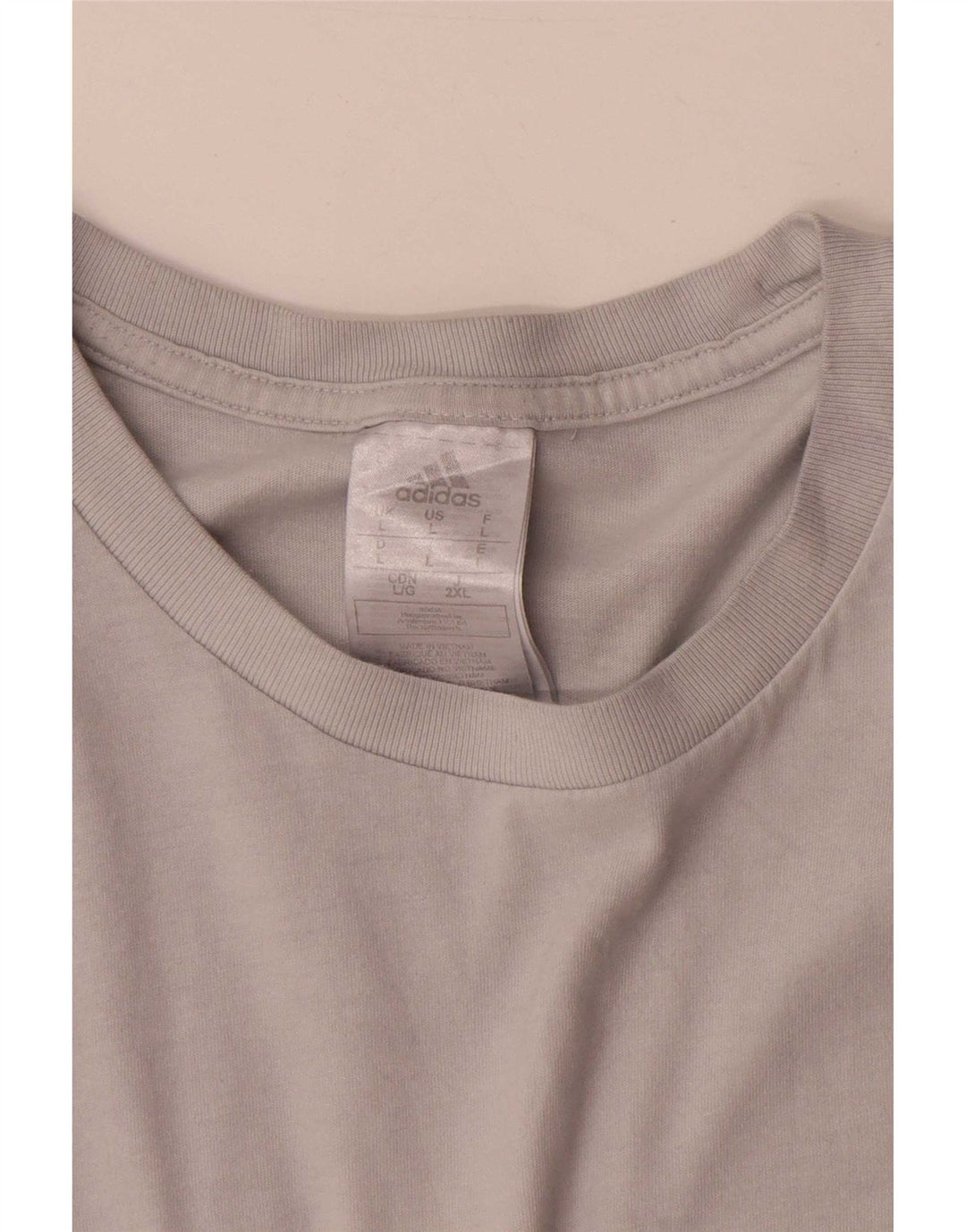 Adidas - Camiseta para hombre, talla grande, algodón blanco