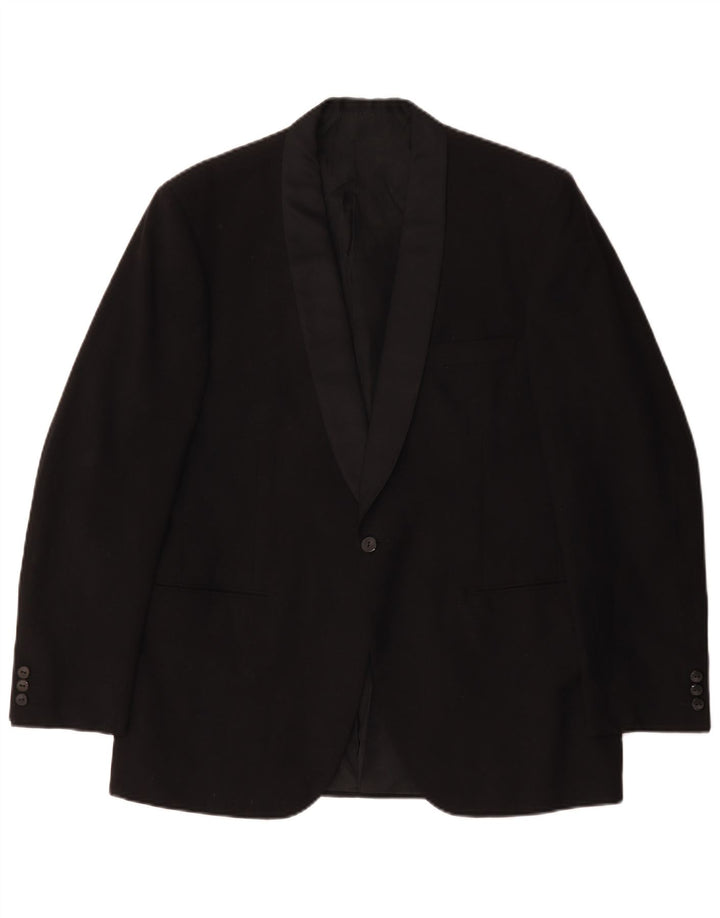 Facis Chaqueta tipo blazer con 1 botón para hombre IT 52 XL Negro