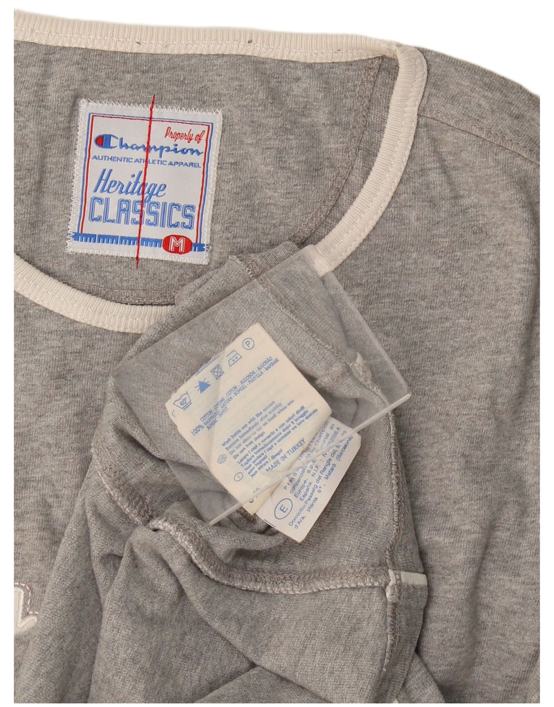 Champion Mujer Heritage Classics Graphic Top Manga Larga UK 44 Gris Medio