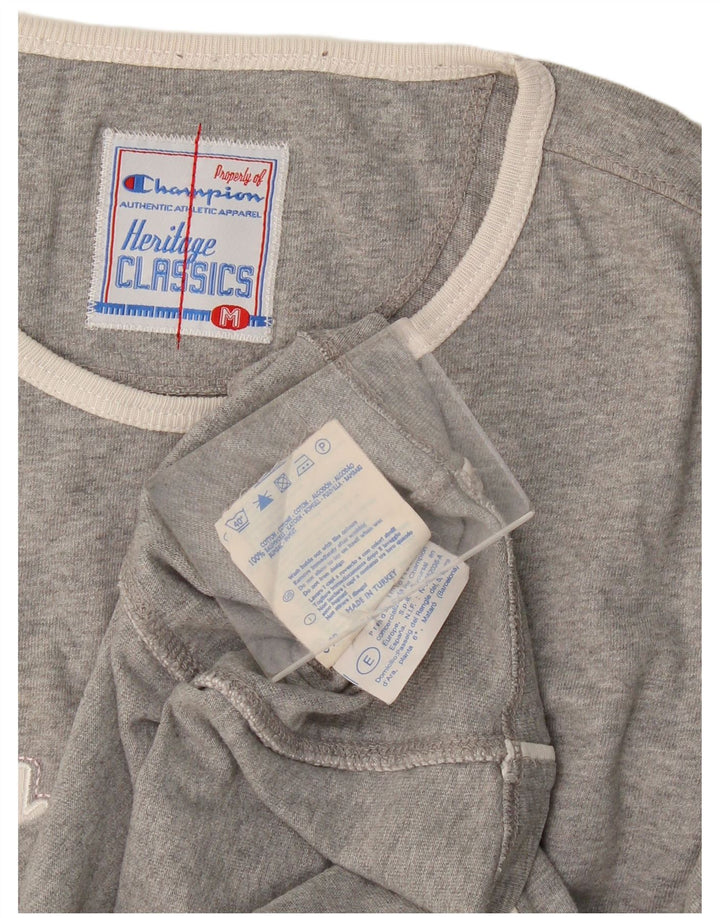 Champion Mujer Heritage Classics Graphic Top Manga Larga UK 44 Gris Medio