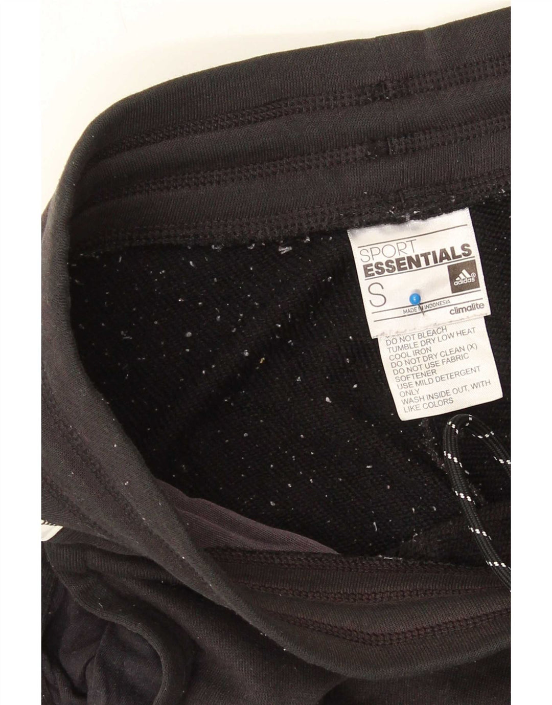 Adidas Hombre Climalite Chándal Pantalones Joggers Pequeño Poliéster Negro