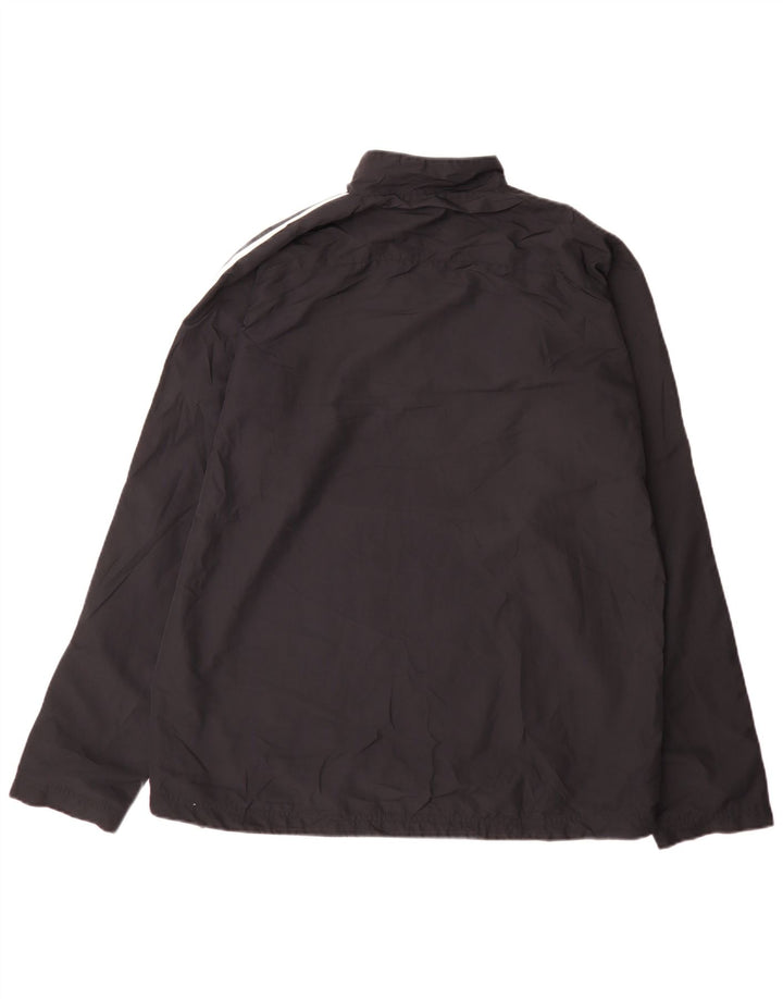 Adidas Hombre Zip Neck Jersey Chándal Top Grande Azul Marino Deportes