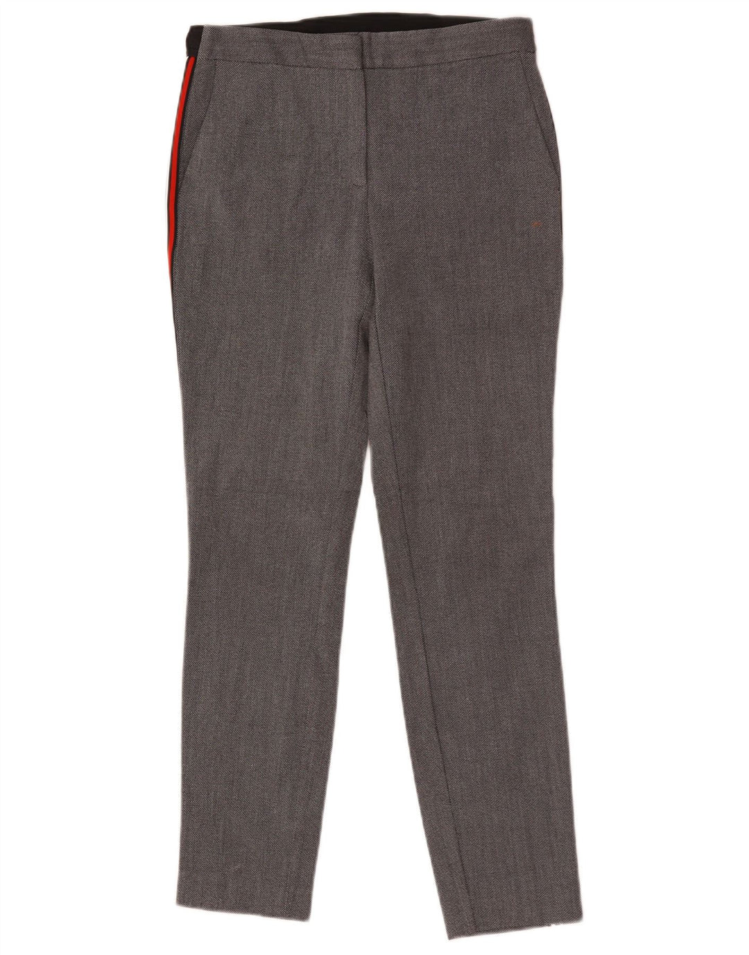 Zara Mujer Pantalones Chinos Slim Small W27 L27 Gris Manchado