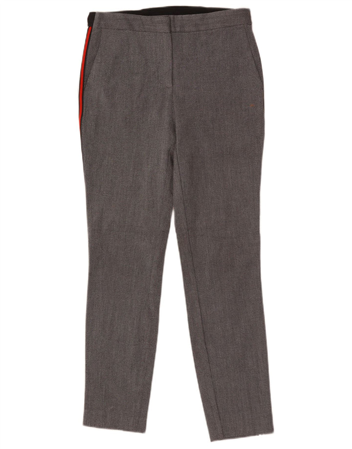 Zara Mujer Pantalones Chinos Slim Small W27 L27 Gris Manchado
