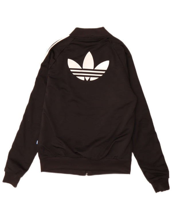 Adidas Mujer Graphic Loose Fit Chándal Top Chaqueta UK 6 XS Negro Deportes