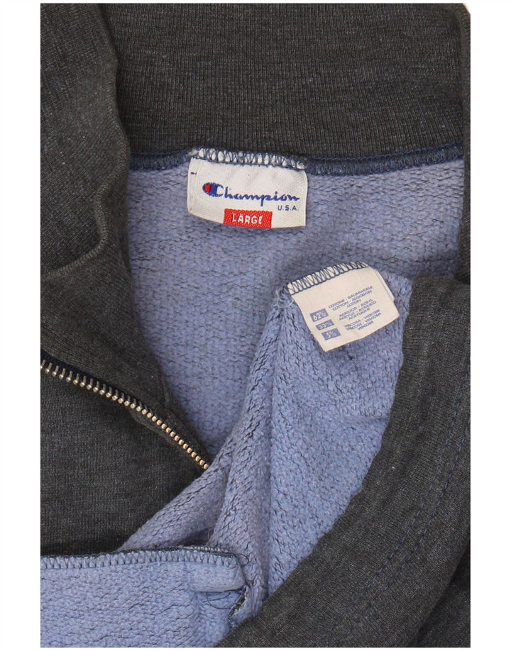 CHAMPION Womens Oversized Tracksuit Top Jacket UK 16 Large Grey