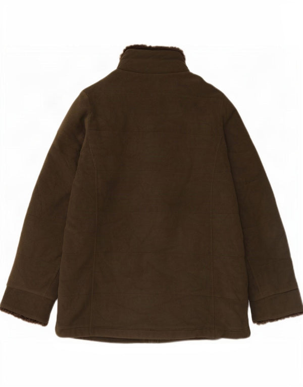 Marks & Spencer Chaqueta polar para mujer UK 12 Poliéster verde medio