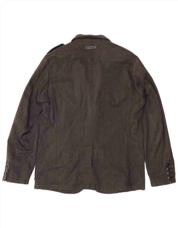 Marlboro Classics Chaqueta utilitaria para hombre EU 50 Grande Algodón negro