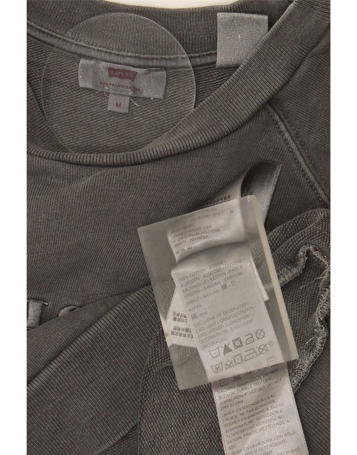 Levi's Sudadera extragrande con gráfico recortado para mujer UK 44 Gris medio