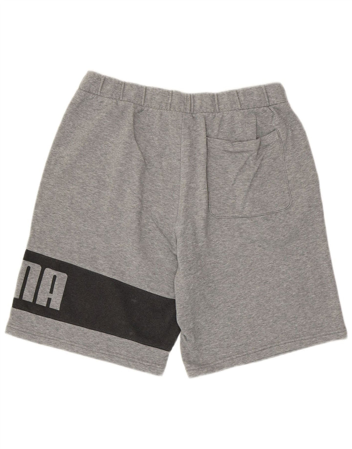 Puma Pantalones cortos deportivos gráficos para hombre XL Gris Colorblock
