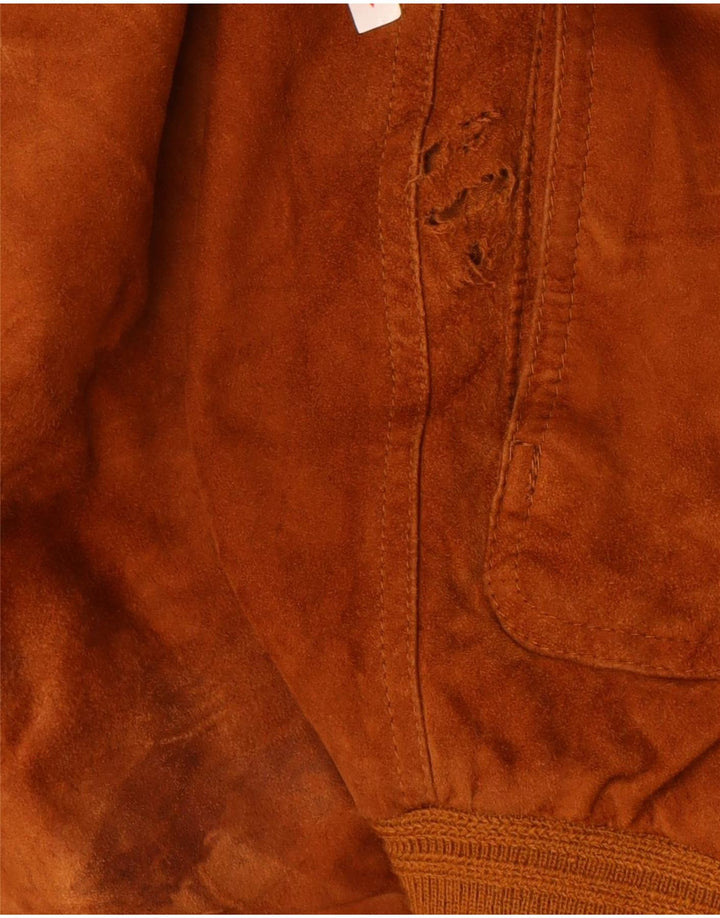 Vintage hombres ante bomber chaqueta IT 56 3XL cuero marrón