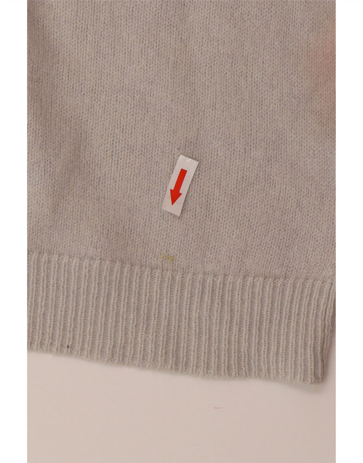 Massimo Dutti Jersey con Cuello en V para Mujer UK 42 Gris Medio