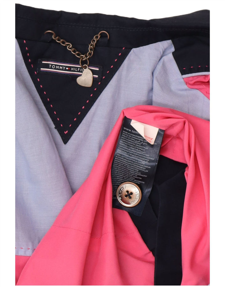 TOMMY HILFIGER Chaqueta blazer de 1 botón para niña 9-10 años Algodón azul marino