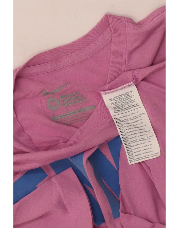 Camiseta Nike Hombre Regular Fit Graphic Top Poliéster Rosa Medio