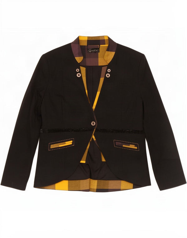 Lucy Chaqueta tipo blazer de 1 botón para mujer UK 44 Mediana Color negro