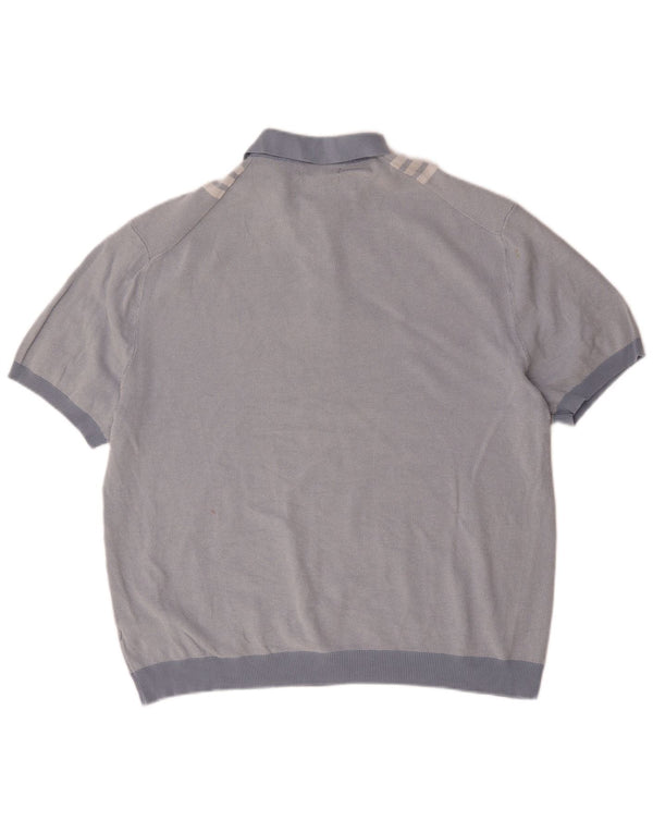 Marks & Spencer Polo para hombre 2XL Algodón a rayas azules