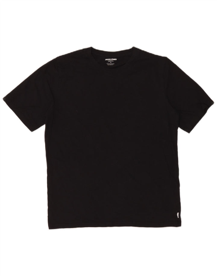 Jack & Jones Hombre Camiseta Top Medium Negro Algodón
