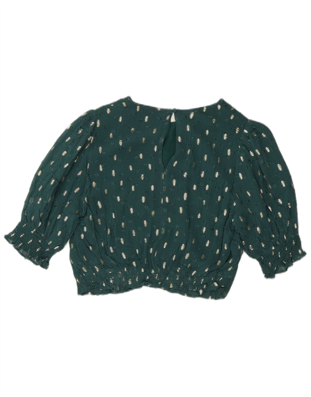 Boden Blusa corta para mujer UK 42 Viscosa moteada verde medio