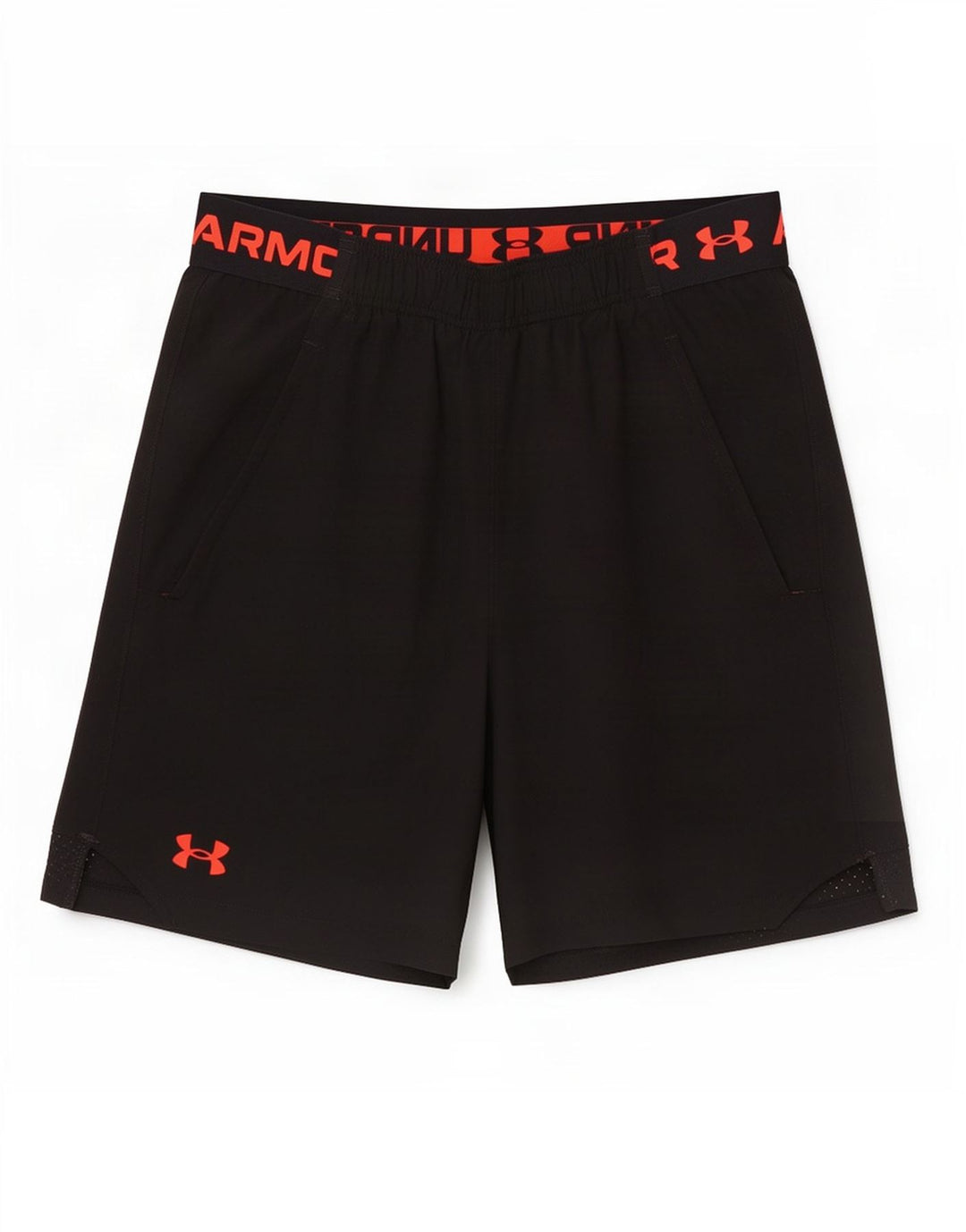 Under Armour Pantalones cortos deportivos con gráficos para hombre, poliéster negro pequeño