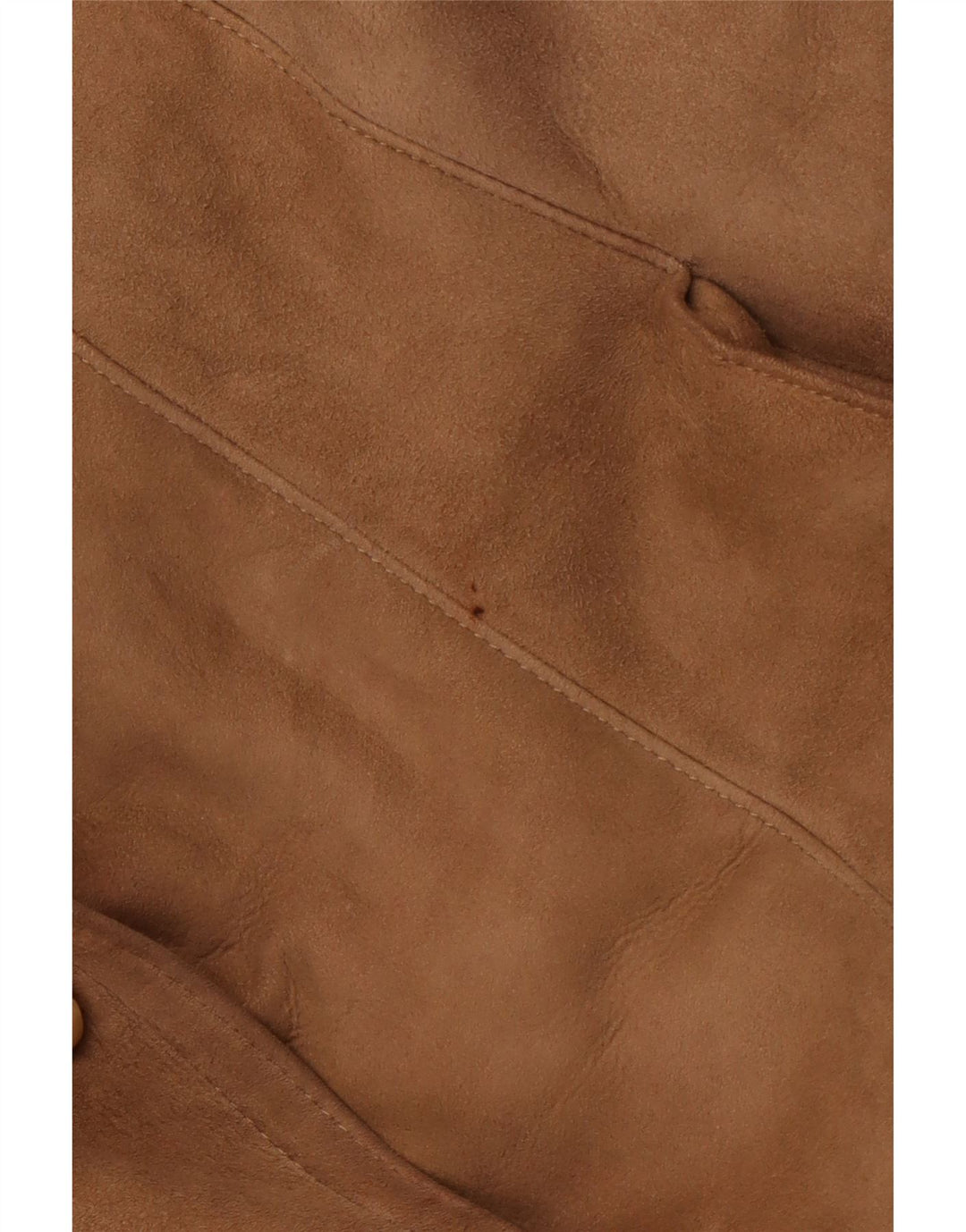 VINTAGE Abrigo de piel de oveja para mujer IT 52 2XL Piel de oveja marrón