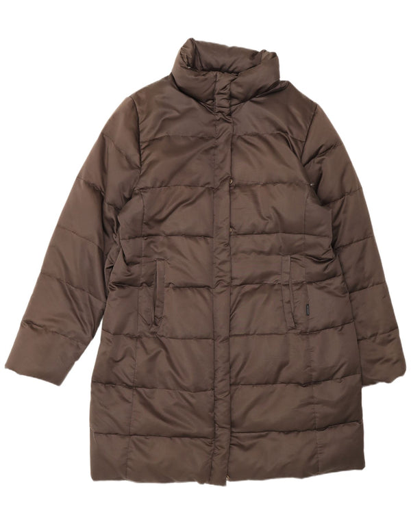 Moncler Mujer Abrigo Acolchado Talla 3 Grande Marrón