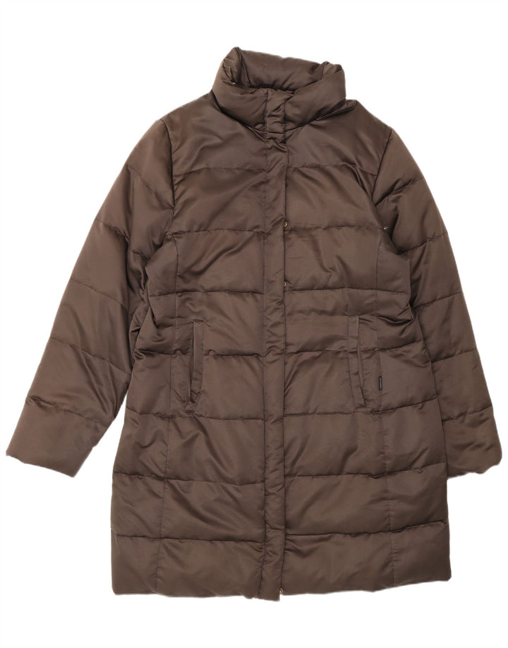 Moncler Mujer Abrigo Acolchado Talla 3 Grande Marrón