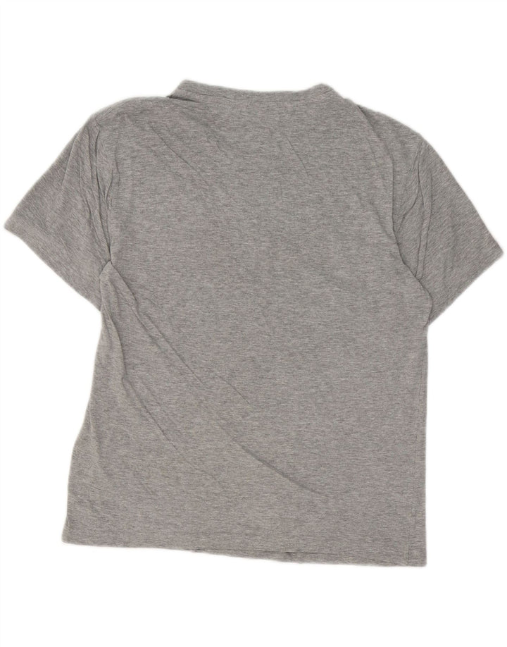 FILA Camiseta gráfica para hombre Top de algodón moteado gris medio
