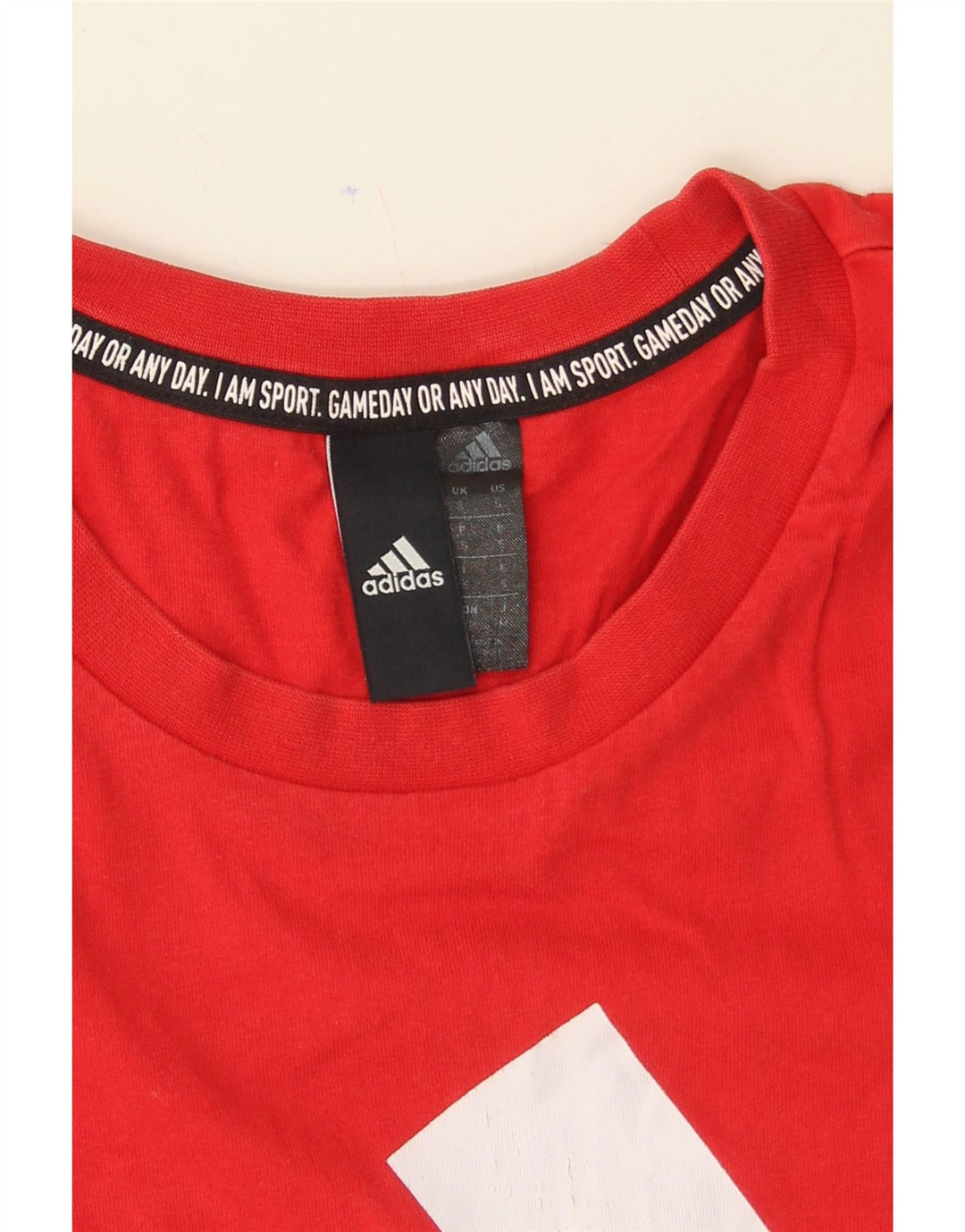 ADIDAS Mens Graphic T-Shirt Top Small Red Cotton Vintage Adidas and Second-Hand Adidas from Messina Hembry 
