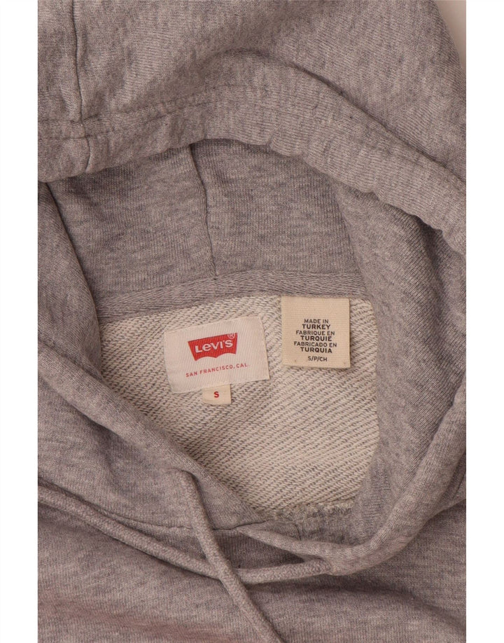 LEVI'S Hombre Sudadera Con Capucha Gráfica Jersey Pequeño Gris Algodón