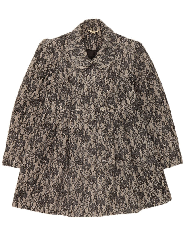 Marks & Spencer Chaqueta Blazer para Mujer Reino Unido 44 Gris Medio Floral