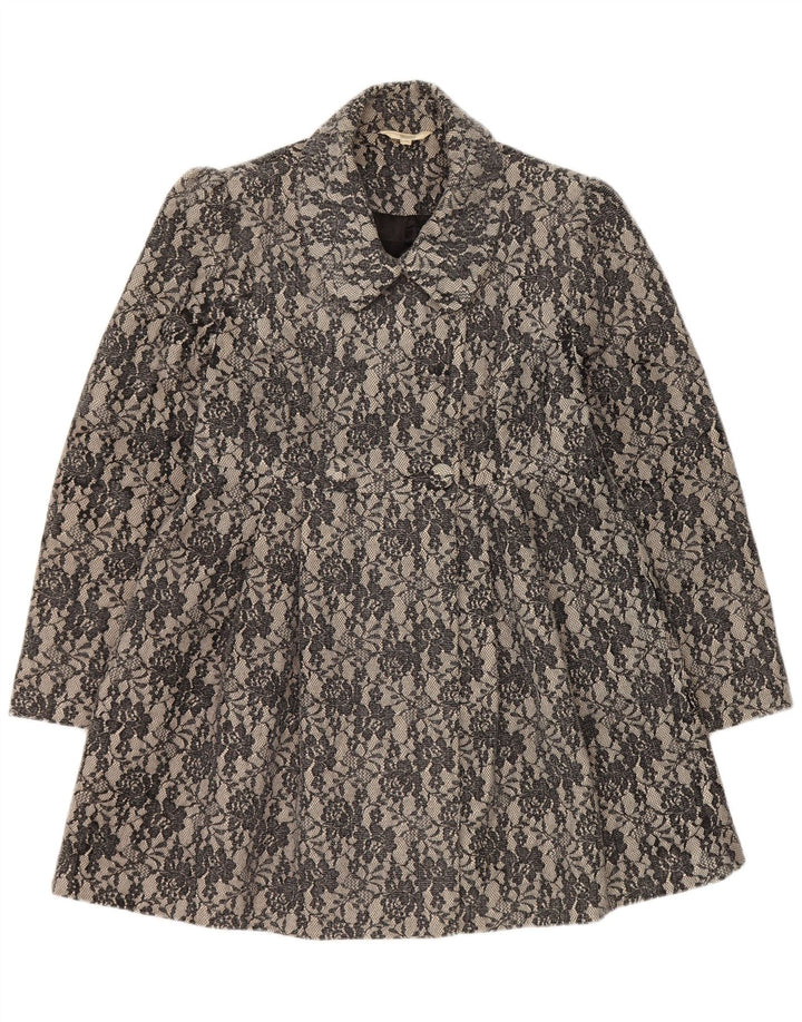 Marks & Spencer Chaqueta Blazer para Mujer Reino Unido 44 Gris Medio Floral