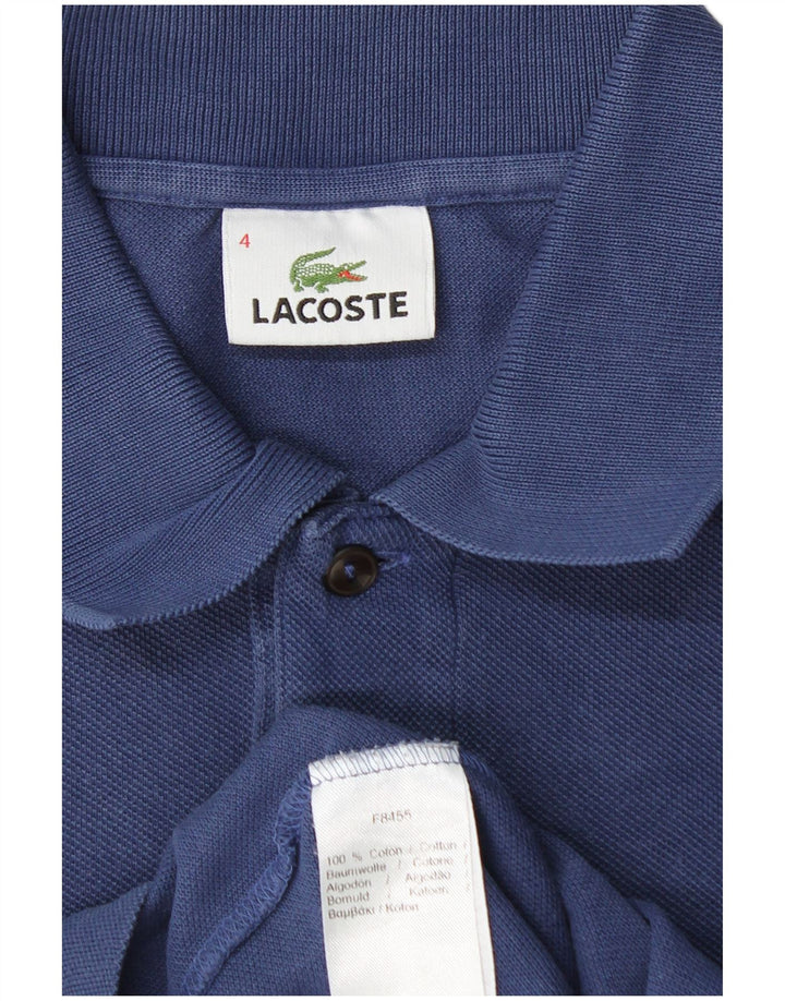 LACOSTE Polo para hombre talla 4 mediano algodón azul marino