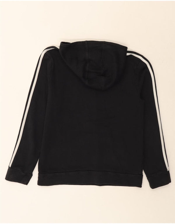 Adidas Sudadera con capucha gráfica para mujer UK 10 Small Black Cotton
