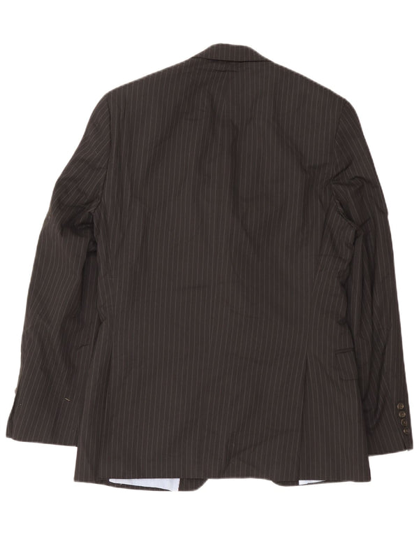 Chaps Chaqueta tipo blazer ajustada con 2 botones para hombre UK 40 Large Black Pinstripe