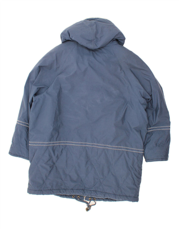 RODEO Womens Hooded Windbreaker Coat EU 40 Medium Blue Polyester Vintage Rodeo and Second-Hand Rodeo from Messina Hembry 