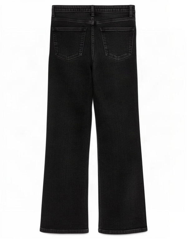 Zara Vaqueros Bootcut De Tiro Alto Para Mujer EU 38 Small W28 L29 Algodón Negro