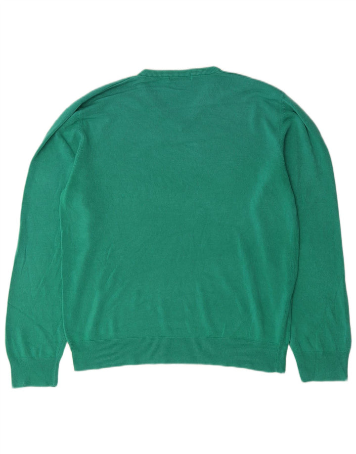 Marks & Spencer Suéter tipo jersey con cuello en V azul Harbor para hombre Verde grande