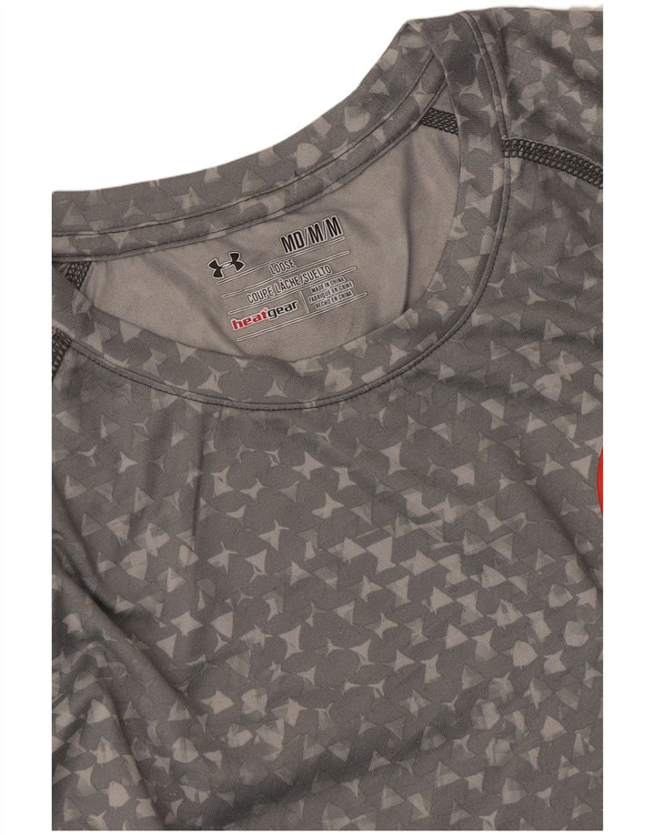Camiseta UNDER ARMOUR Heat Gear para hombre Top gris medio geométrico