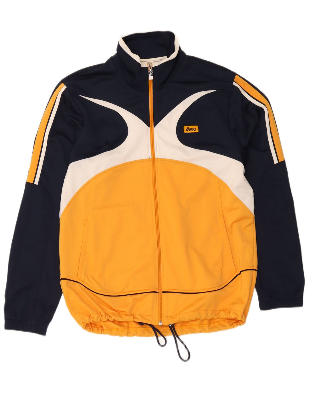 Asics Hombre Chándal Top Chaqueta Grande Azul Marino Colorblock Poliéster
