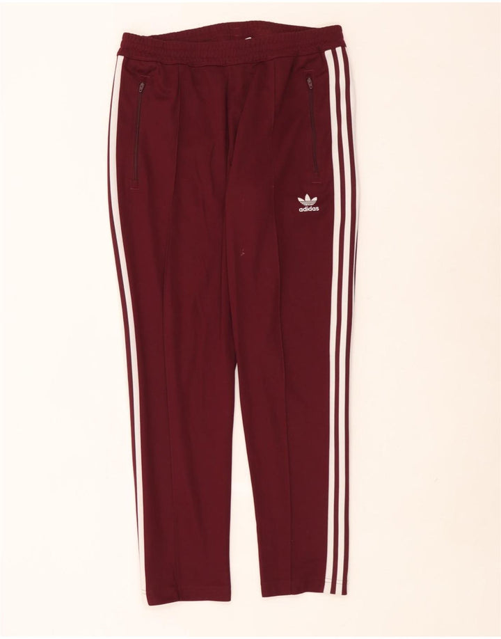 Pantalón De Chándal Adidas Hombre Algodón Burdeos Medio