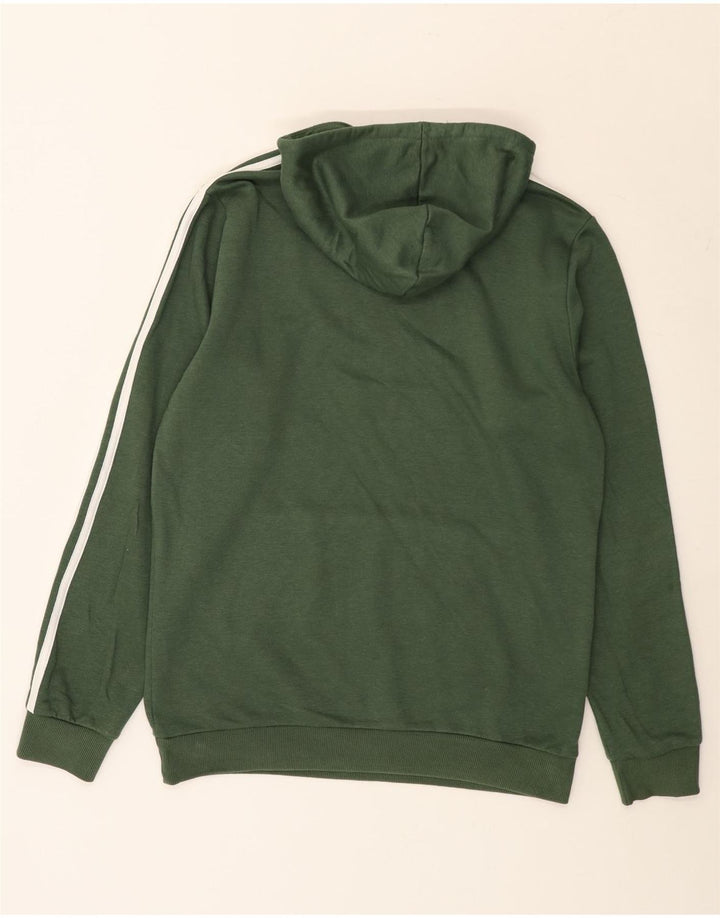 Adidas Hombre Sudadera Con Capucha Jumper Algodón Verde Medio