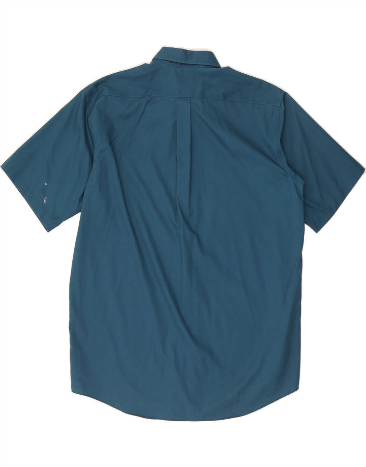 L.L.BEAN Mens Tall Short Sleeve Shirt Large Blue Cotton Vintage L.L.Bean and Second-Hand L.L.Bean from Messina Hembry 