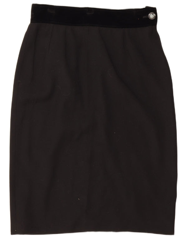 Falda lápiz Valentino para mujer UK 12 Medium W30 Negro