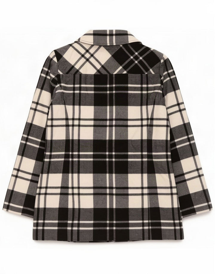 Marks & Spencer Abrigo para mujer UK 44 Medium Black Check