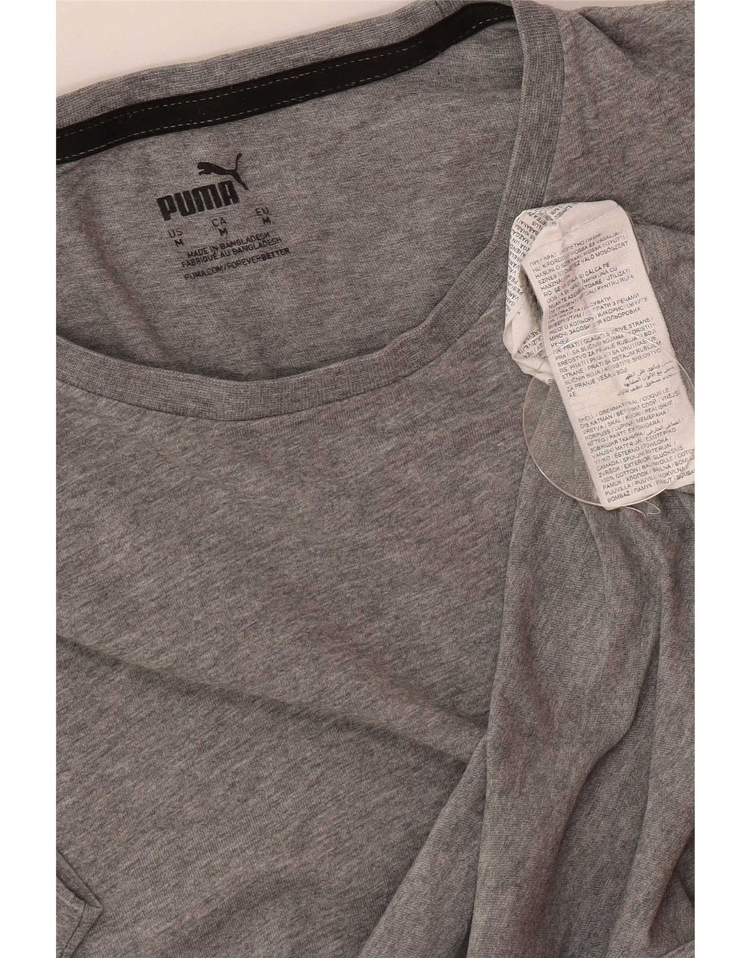 Camiseta Puma Hombre Top Algodón Moteado Gris Medio